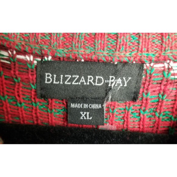 SEXY Santa Christmas Sweater Red & Green Applique Size XL Long Sleeve CUTE - Picture 3 of 5